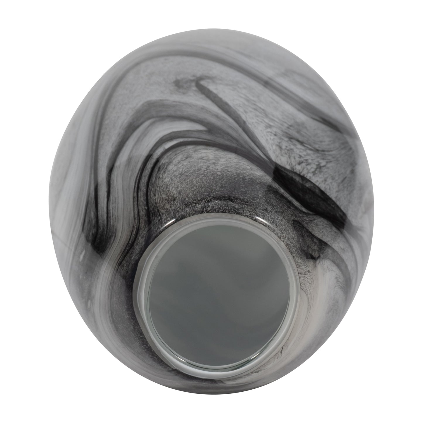 EV19692-01  12" MAUER SLEEK METAL GRAY VASE( Sagebrook Home  )