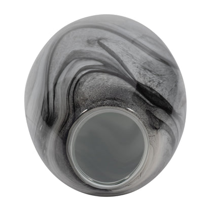 EV19692-01  12" MAUER SLEEK METAL GRAY VASE( Sagebrook Home  )