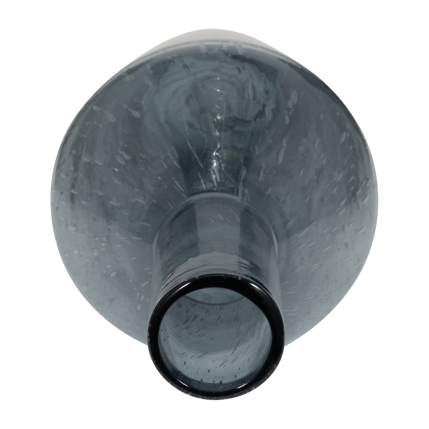 EV19695  21" GLASS VASE W/ BLUSH KNOB, SILVER( Sagebrook Home  )