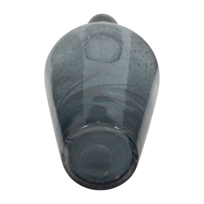 EV19695  21" GLASS VASE W/ BLUSH KNOB, SILVER( Sagebrook Home  )