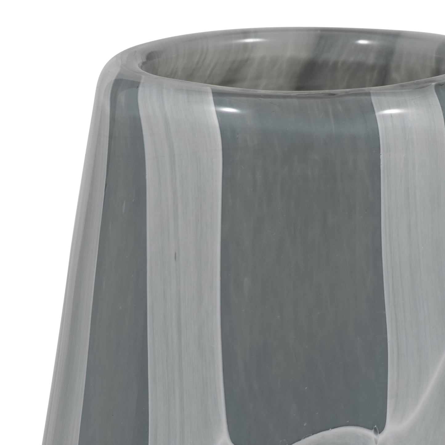 EV19697-03  7" VICTORIA SMALL GRAY GLASS VASE( Sagebrook Home  )