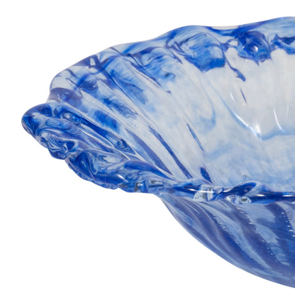 EV19699-02  9" AMALDA MEDIUM BLUE GLASS VASE( Sagebrook Home  )