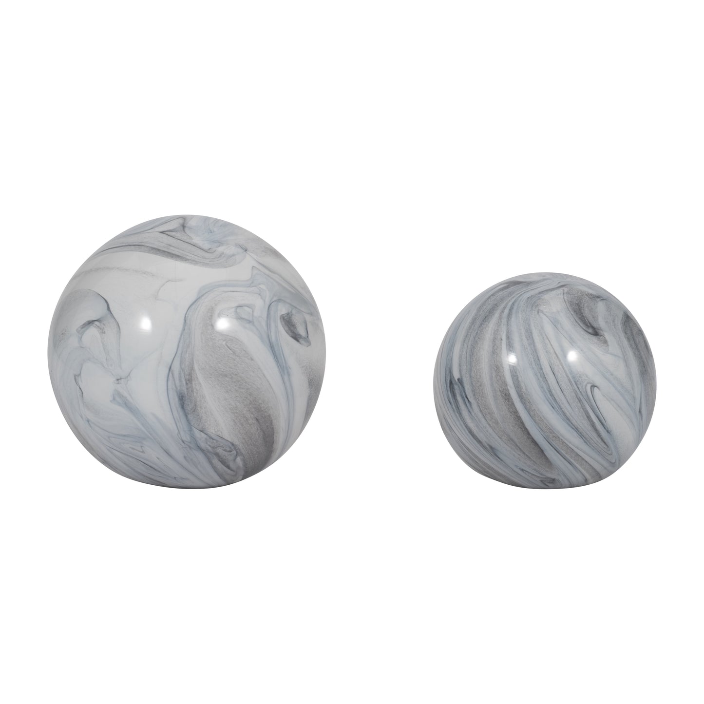EV19702-03  6" LIAM WHITE MARBLE KNOTS( Sagebrook Home  )