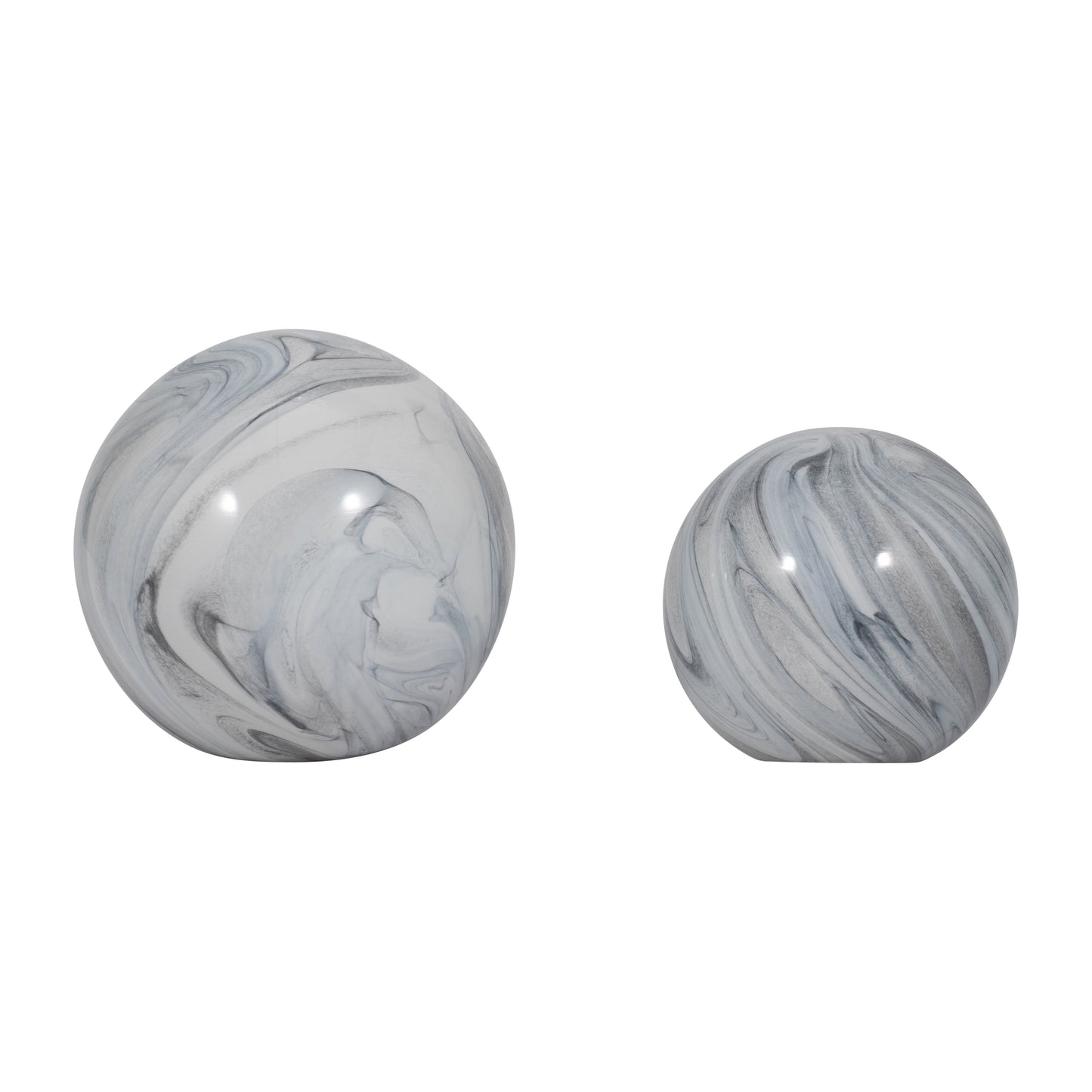 EV19702-03  6" LIAM WHITE MARBLE KNOTS( Sagebrook Home  )