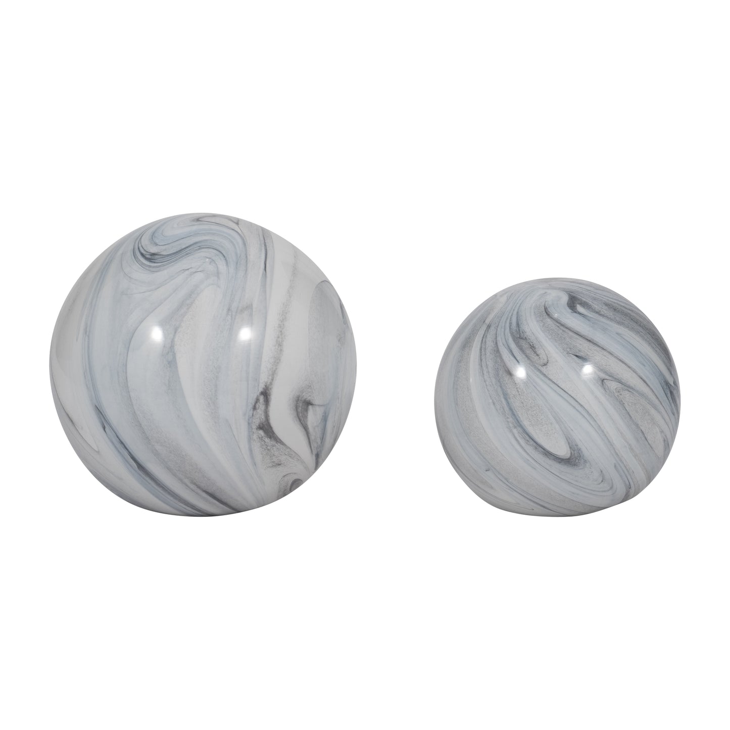 EV19702-03  6" LIAM WHITE MARBLE KNOTS( Sagebrook Home  )