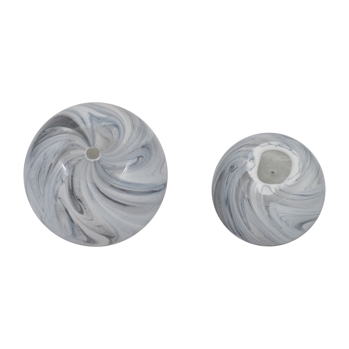 EV19702-03  6" LIAM WHITE MARBLE KNOTS( Sagebrook Home  )