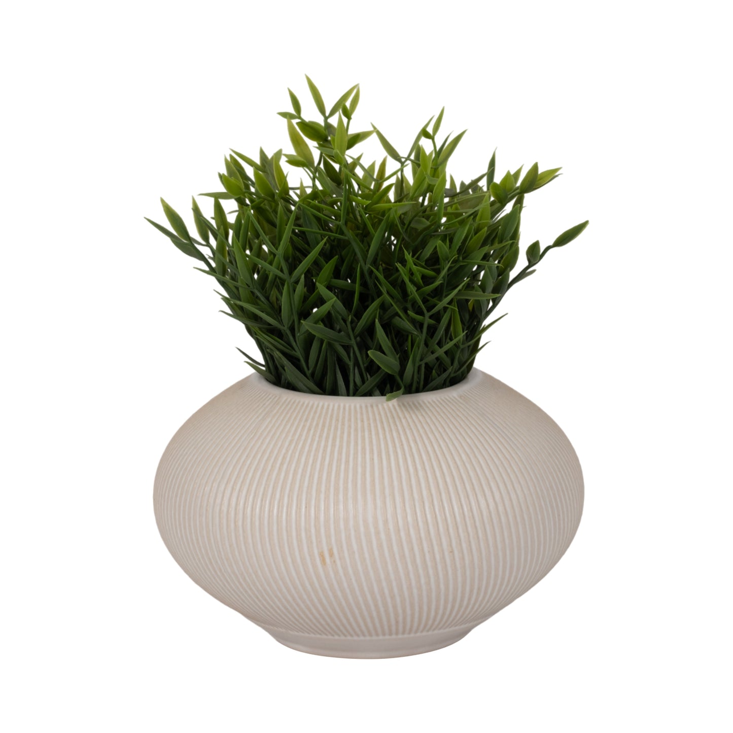 EV19811  9" BELLO 3D PRINTED VASE, IVORY/BEIGE( Sagebrook Home  )