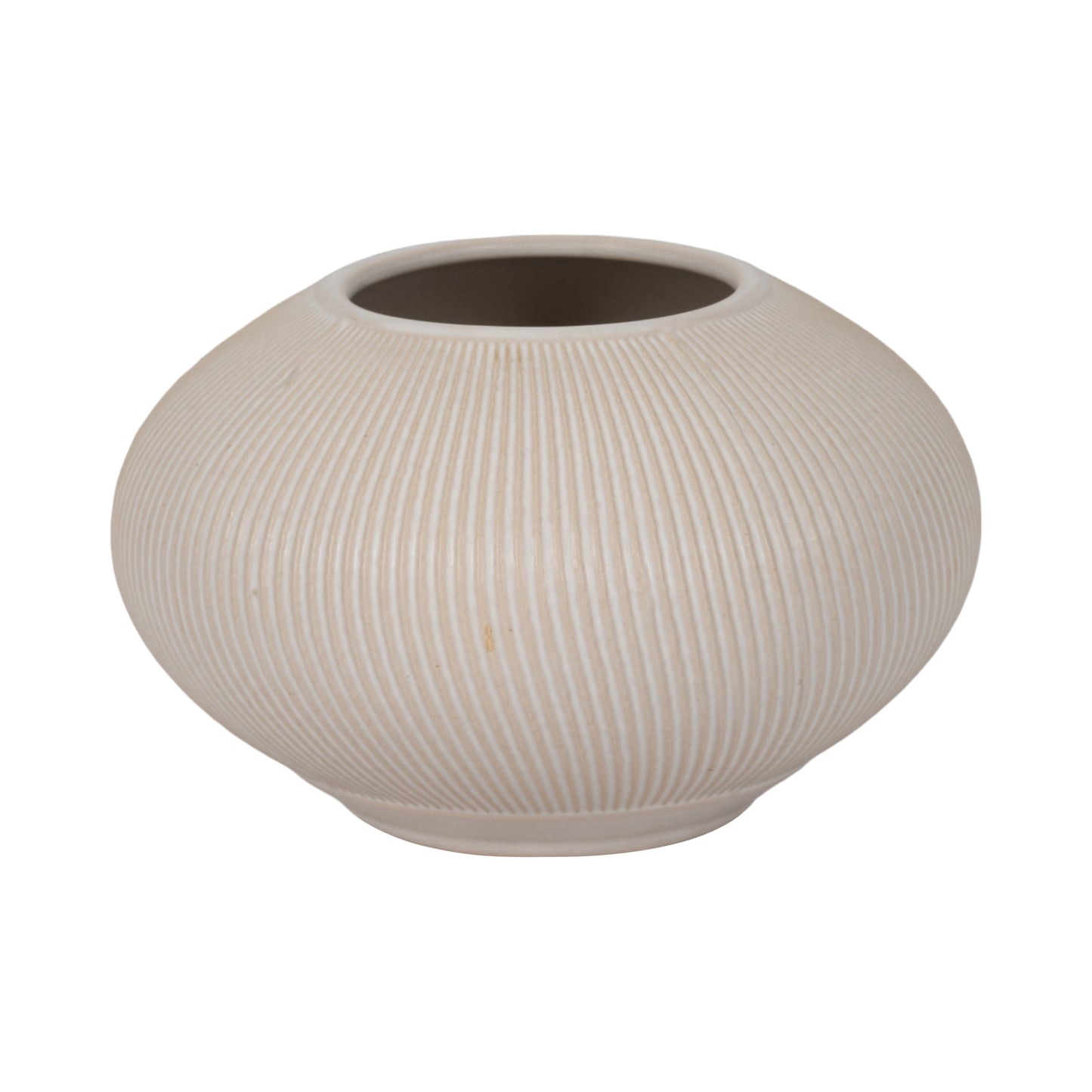 EV19811  9" BELLO 3D PRINTED VASE, IVORY/BEIGE( Sagebrook Home  )