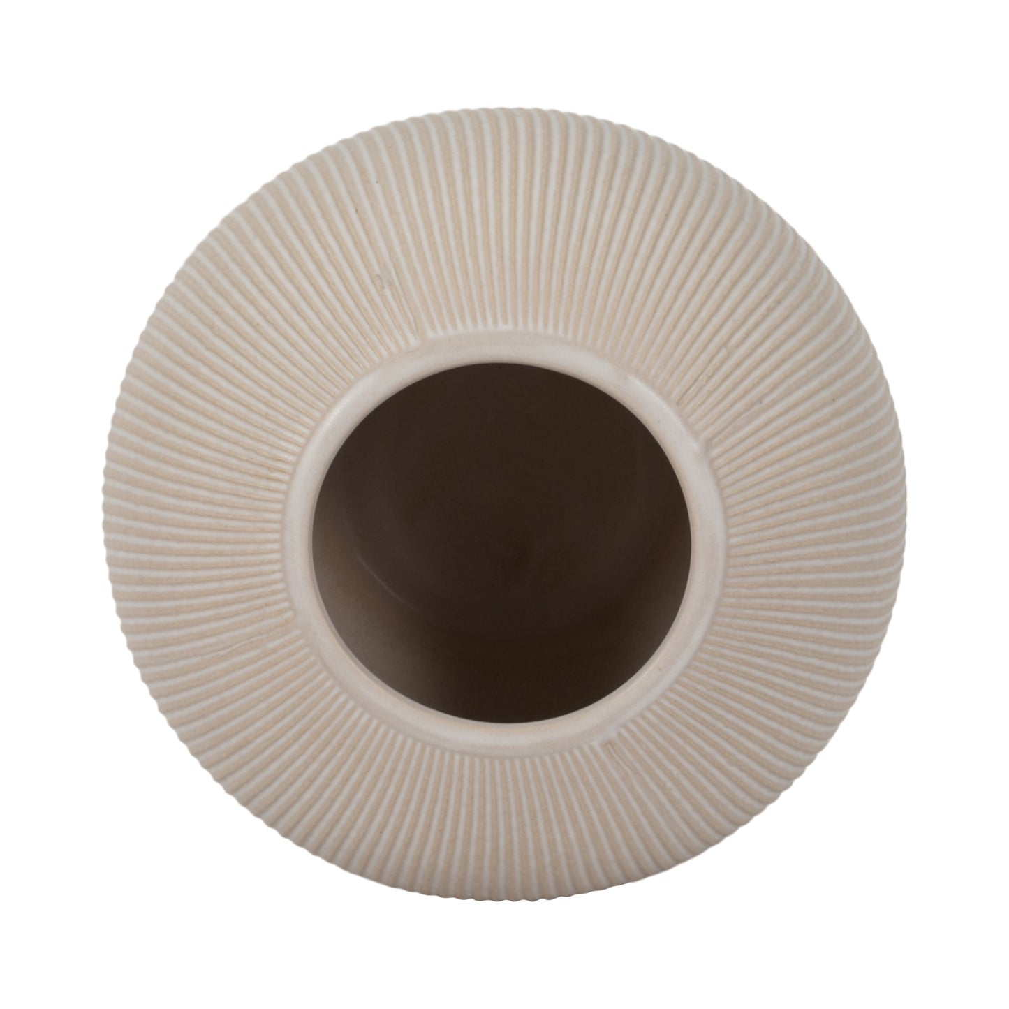 EV19811  9" BELLO 3D PRINTED VASE, IVORY/BEIGE( Sagebrook Home  )