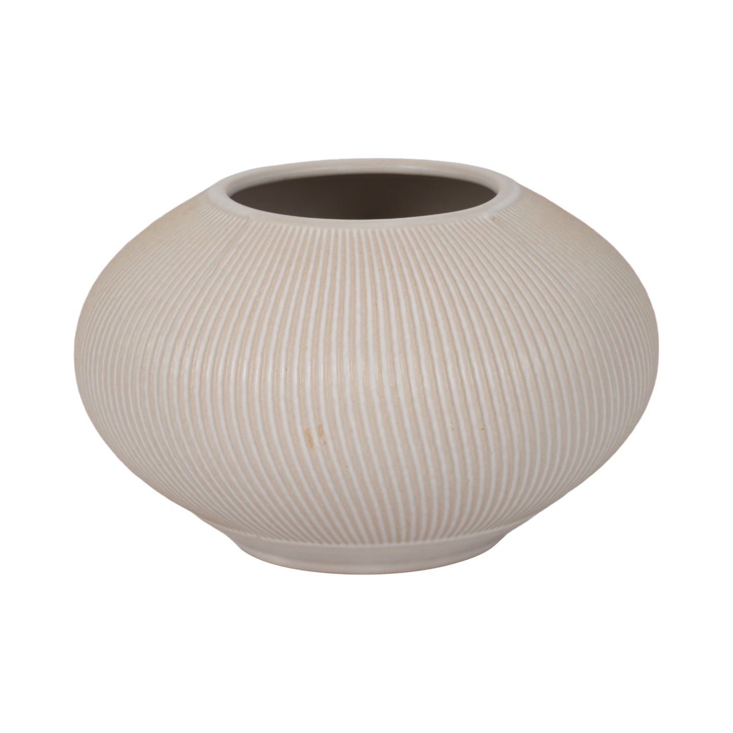 EV19811  9" BELLO 3D PRINTED VASE, IVORY/BEIGE( Sagebrook Home  )