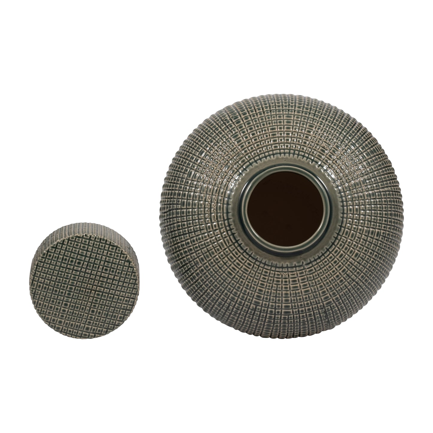 EV19845-01  DOL, 10" OPEN CUT VASE, NAVY( Sagebrook Home  )