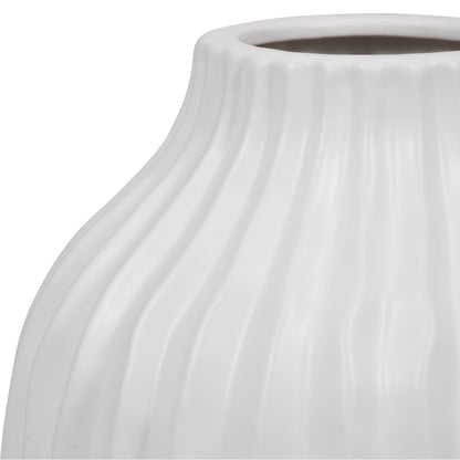 EV19852-01  FLAT BLACK/SILVER VASE 11.75"( Sagebrook Home  )