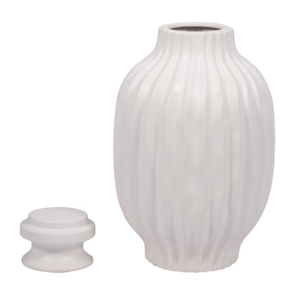 EV19852-02  FENTON SMALL CERAMIC LIDDED JAR( Sagebrook Home  )