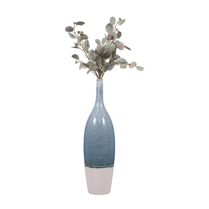 مزهرية EV20054-02 ثنائية اللون، ارتفاع 31 بوصة، لون أزرق داكن (Sagebrook Home)