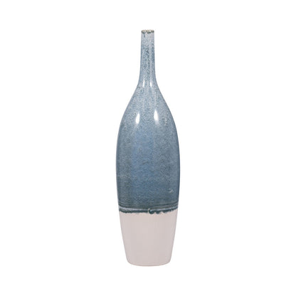 مزهرية EV20054-02 ثنائية اللون، ارتفاع 31 بوصة، لون أزرق داكن (Sagebrook Home)