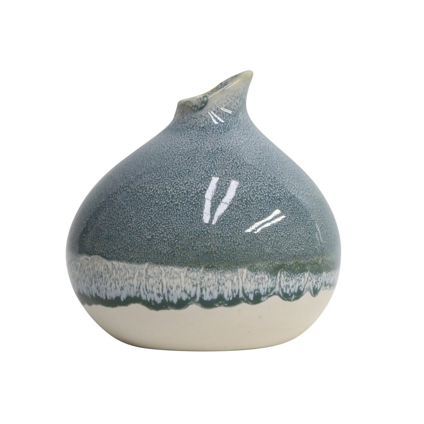 EV20055-02  7" SALMIS MEDIUM VASE, GRAY MARBLE( Sagebrook Home  )