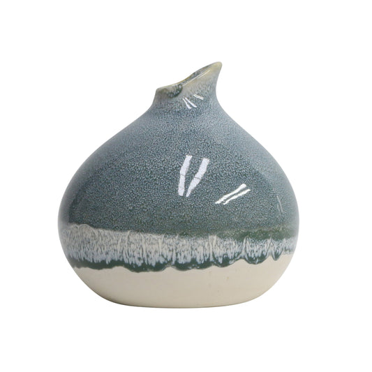 EV20055-02  7" SALMIS MEDIUM VASE, GRAY MARBLE( Sagebrook Home  )