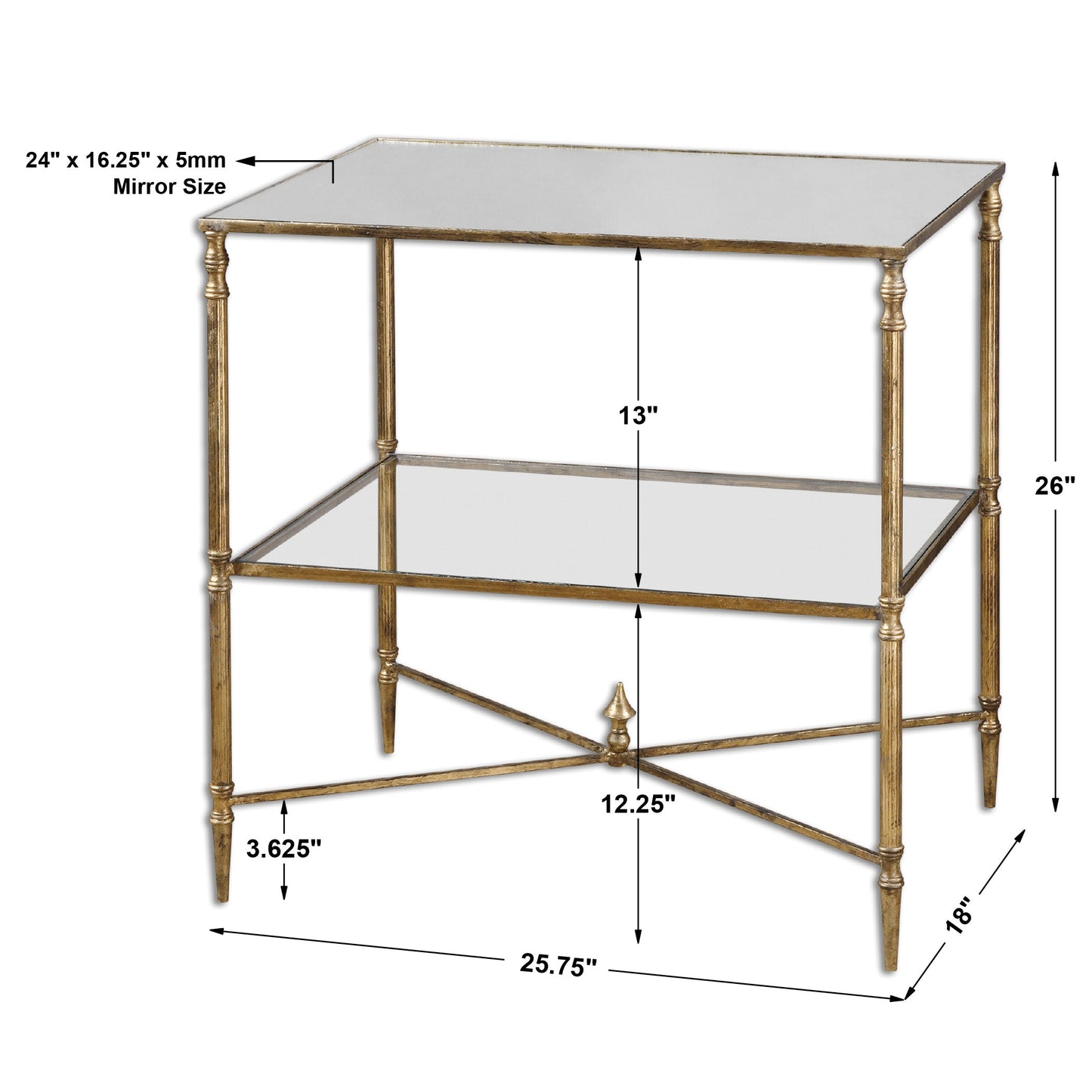 26120-C-UTT |Henzler 65 W x 66 H x 45 D Rectangle End Table
