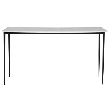 Uttermost Nightfall White Marble Console Table