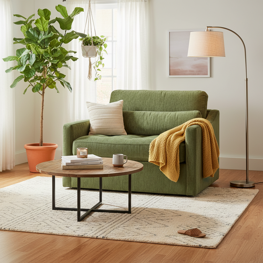 Double Martini Swivel Chair-and-a-Half