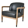 June Accent Chair - Black Leather
