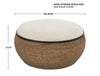 Uttermost Island Straw Storage Ottoman / Coffee Table