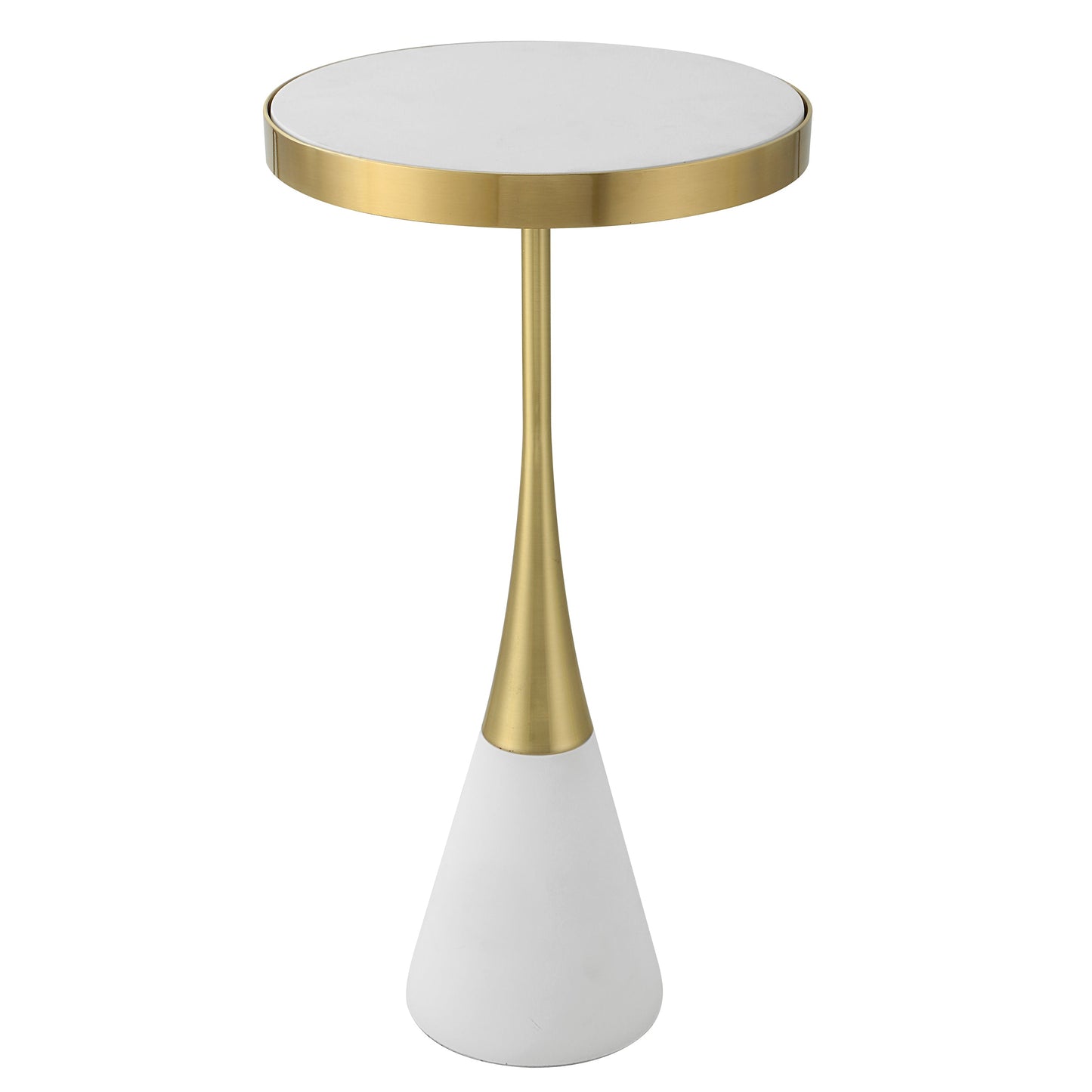 طاولة جانبية من الخرسانة البيضاء من شركة Uttermost Apex