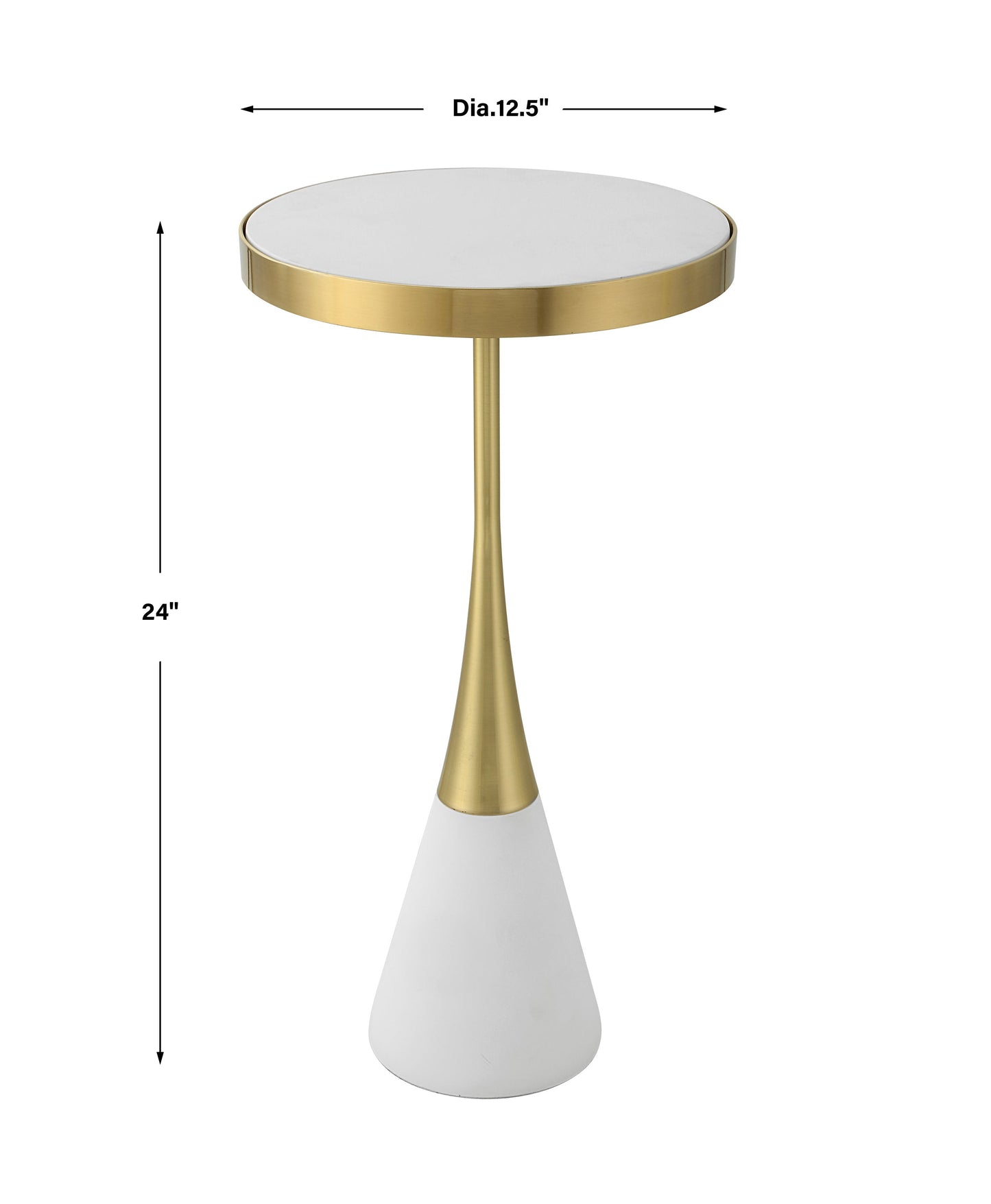 طاولة جانبية من الخرسانة البيضاء من شركة Uttermost Apex