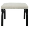 Uttermost Diverge White Shearling Small Bench