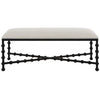 Uttermost Iron Drops Cushioned Bench