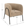 Uttermost Jacobsen Tan Shearling Barrel Chair