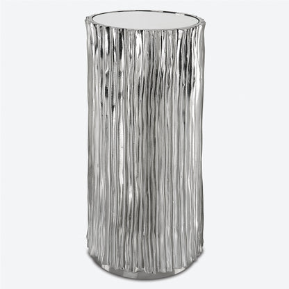 Echo Modern Nickel Drink Table