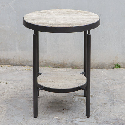Uttermost Dauntless Travertine Side Table