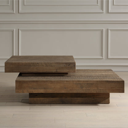 Rustic Planes Modern Coffee Table