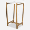 Affinity White Marble Accent Table