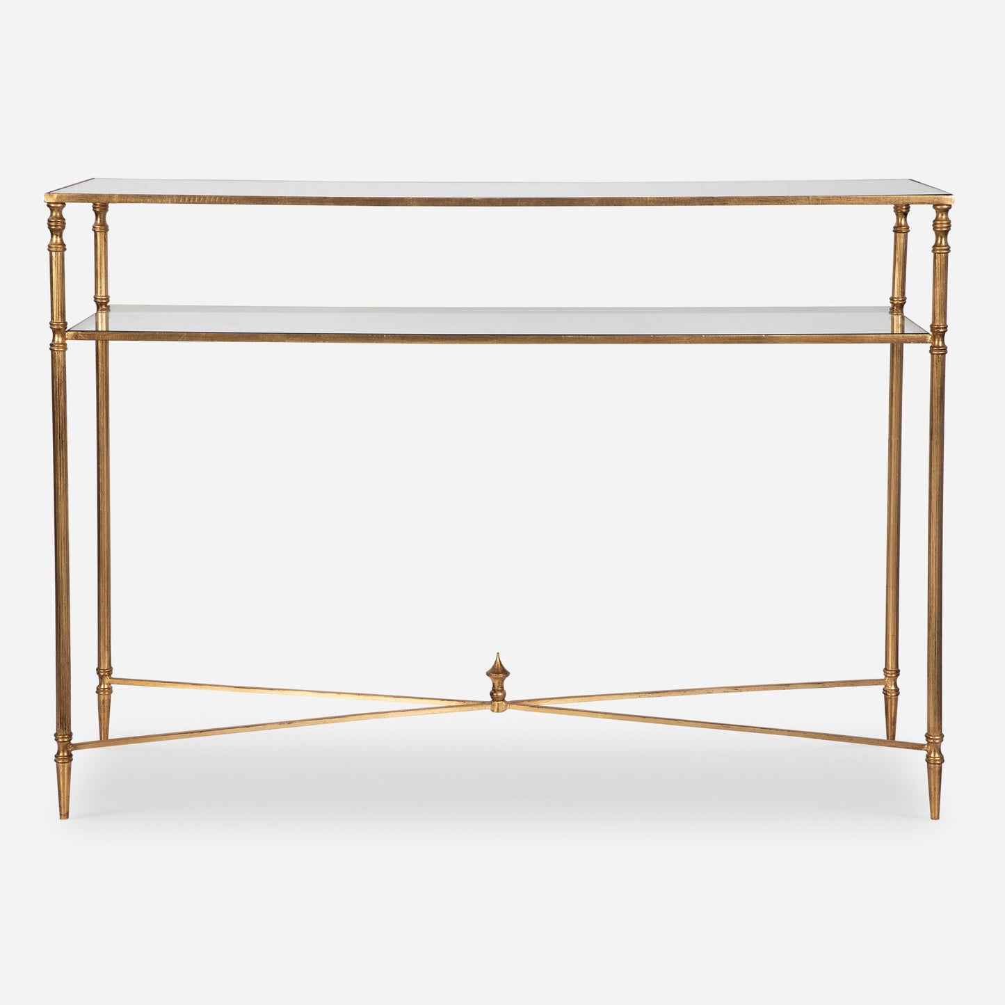 24278-C-UTT |Henzler 114 W x 83 H x 35 D Rectangle Console Table with Mirror Top