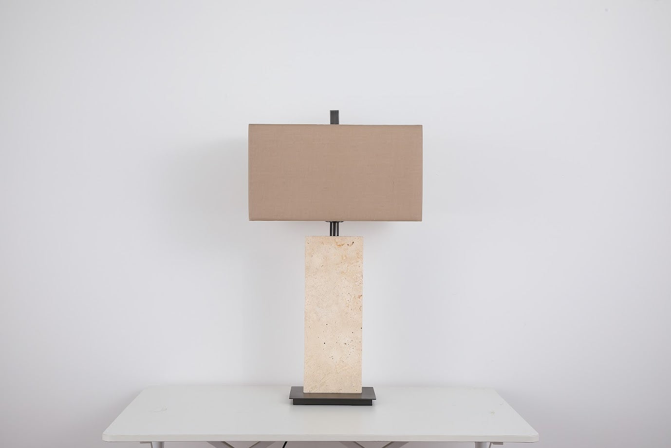 Travertine Beige Table Lamp Luma Stone Collection