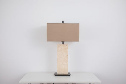 Travertine Beige Table Lamp Luma Stone Collection