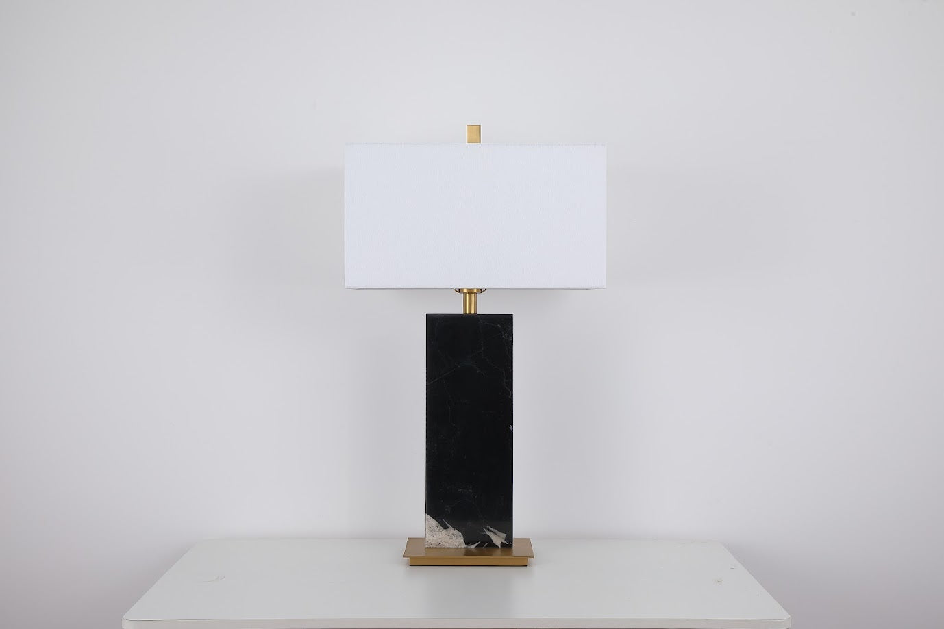 Nero Black Marble Table Lamp Luma Stone Collection