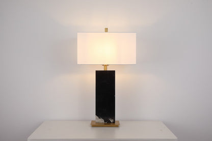 Nero Black Marble Table Lamp Luma Stone Collection