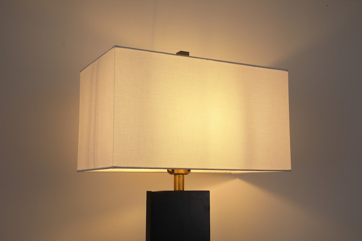 Nero Black Marble Table Lamp Luma Stone Collection