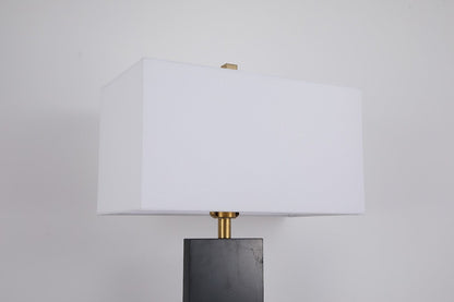 Nero Black Marble Table Lamp Luma Stone Collection