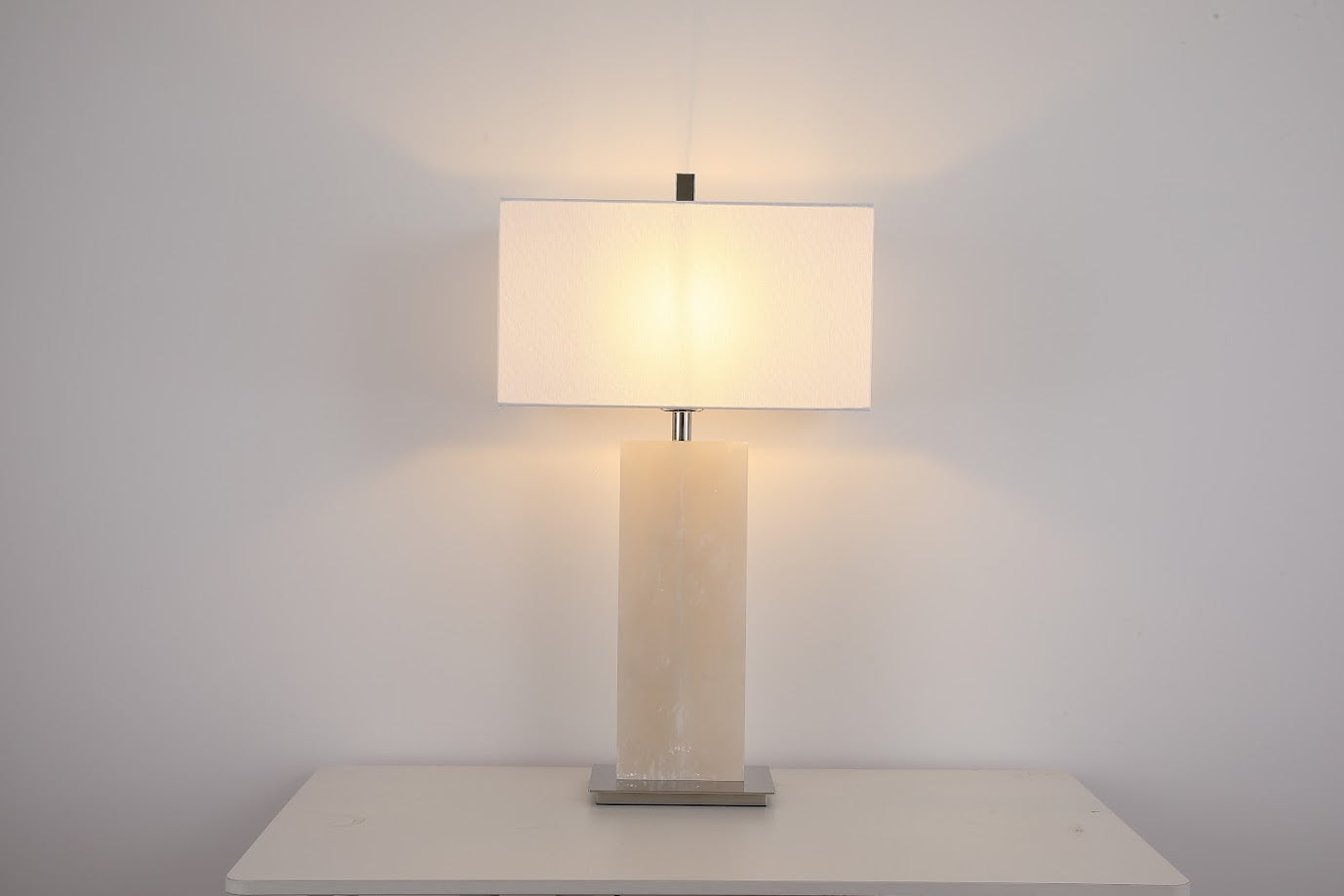 Alabaster Cream Table Lamp Luma Stone Collection