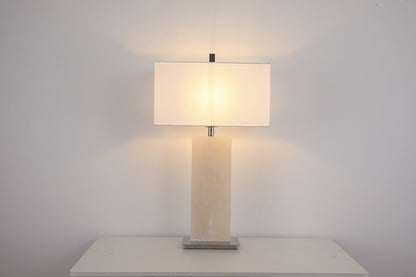 Alabaster Cream Table Lamp Luma Stone Collection