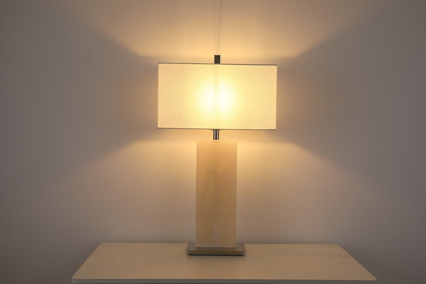 Alabaster Cream Table Lamp Luma Stone Collection