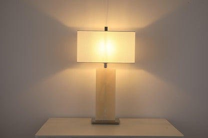 Alabaster Cream Table Lamp Luma Stone Collection