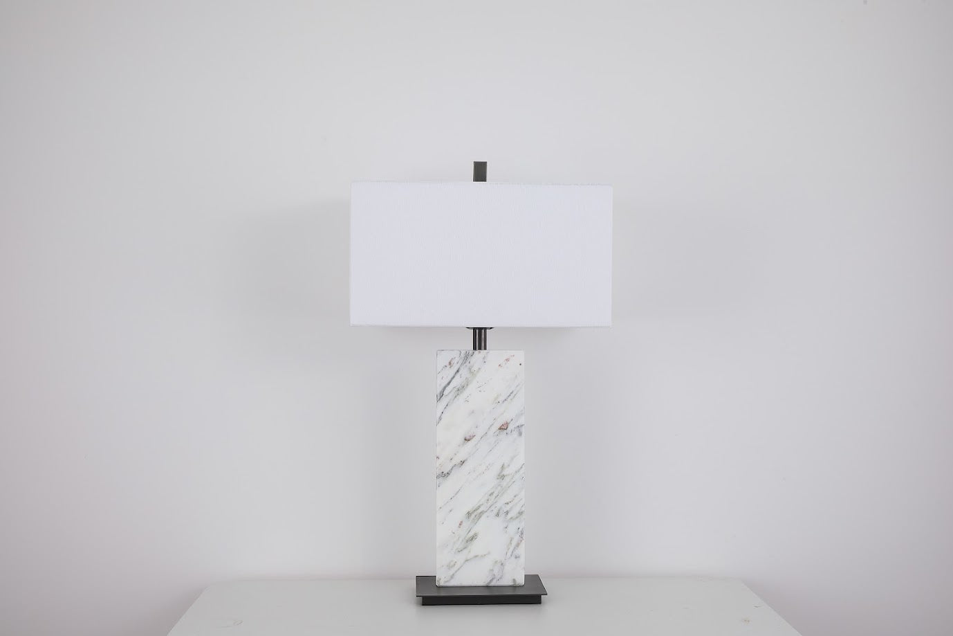 Marbled Linen Table Lamp Luma Stone Collection