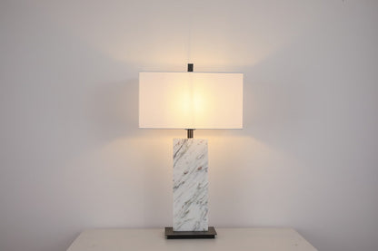 Marbled Linen Table Lamp Luma Stone Collection