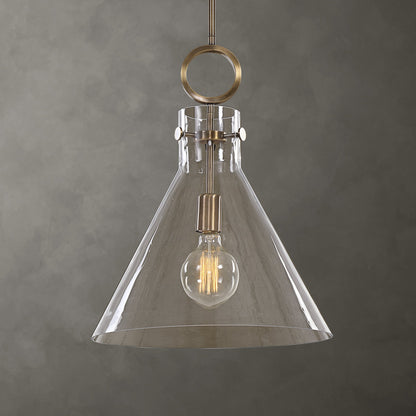 Uttermost Imbuto Funnel Glass 1 Light Pendant