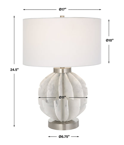 Uttermost Repetition White Marble Table Lamp